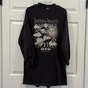 Black Surreal Galaxy Women’s Sweatshirt Dress